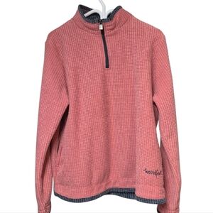 Weirdfish Pink Quarter-Zip Pullover Women's Size 18 Ecofriendly